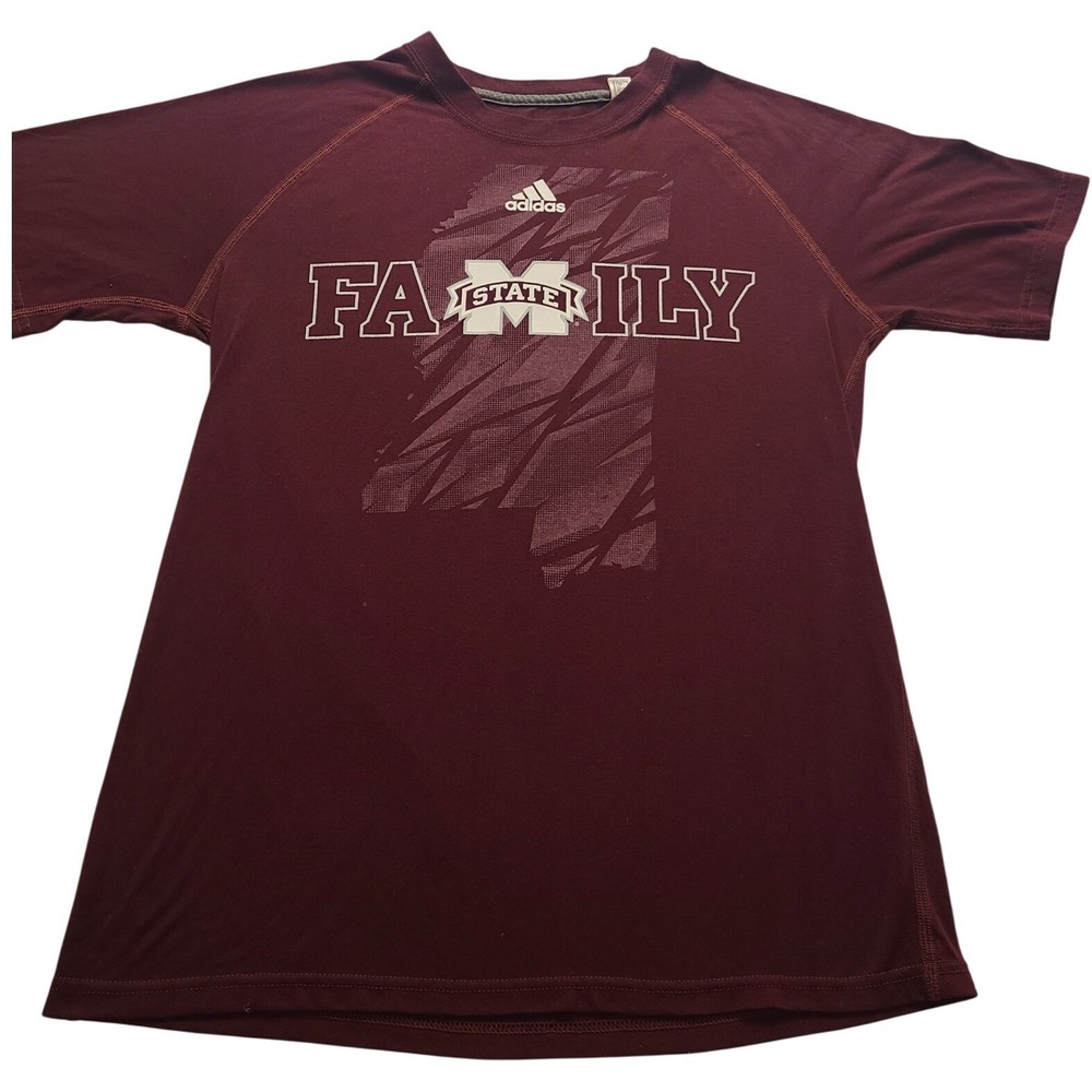 Adidas Mississippi State Bulldog Tennis Club Ultimate Tee Maroon Men's Medium